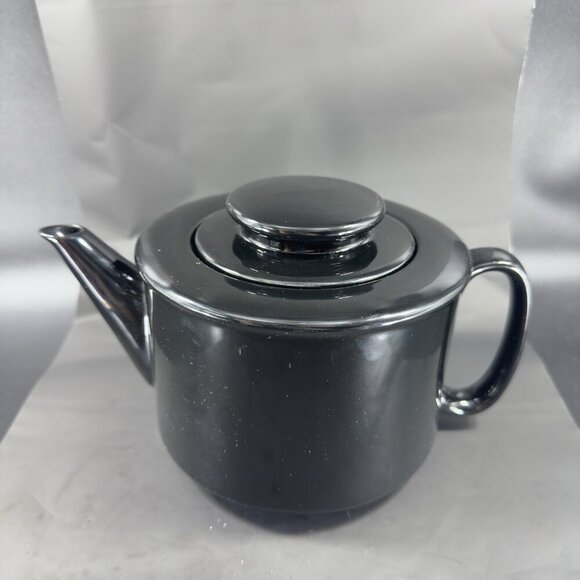 Vintage Copco Sam Lebowitz Design Black Ceramic Teapot Carafe Made In Korea VTG - Picture 10 of 10